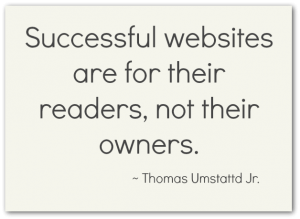 Successful Websites are for their readers